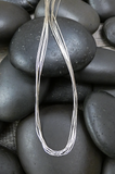 Native American 5 Strand Liquid Silver Necklace 20", 24"