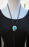 Navajo Bolo Tie 925 Sterling Silver & Sleeping Beauty Turquoise by Ted Goodluck