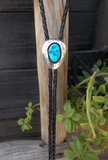 Navajo Bolo Tie 925 Sterling Silver & Sleeping Beauty Turquoise by Ted Goodluck