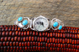 Women's Turquoise Watch, Native American Navajo Sterling Silver Watch Band