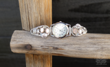 Women's Navajo Sterling Silver Flower Mussel Shell Watch, Native American