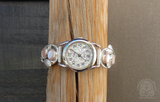 Women's Navajo Sterling Silver Flower Mussel Shell Watch, Native American