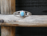 Native American Navajo Sterling Silver Golden Hill Turquoise Cuff