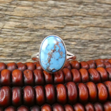 Native American Navajo Golden Hill Turquoise Sterling Silver Ring Size 6