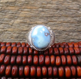 Navajo Sterling Silver Golden Hill Turquoise Men's Ring Size 8.5