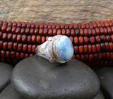 Navajo Sterling Silver Golden Hill Turquoise Men's Ring Size 8.5