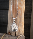 White Buffalo Sterling Silver Pendant Native American Navajo