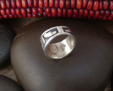 RARE Puhuhefyaya (Fernando) Native American Hopi Silver Band Ring Size 7