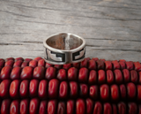 RARE Puhuhefyaya (Fernando) Native American Hopi Silver Band Ring Size 7