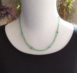 RARE Delicate Zuni Turquoise 3 Strand Heishi Choker Layered Necklace