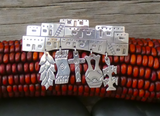 Navajo Pueblo Folk Art Sterling Silver Barrette Native American By Delgarito