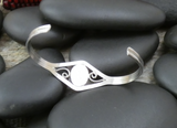 Native American Sterling Silver Onyx Navajo Bracelet