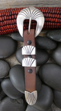Native American Navajo 4 Piece Ranger Sterling Silver Buckle Set Vintage