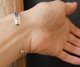 Native American Navajo 12KGF Sterling Silver Bracelet By Tahe