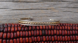 Native American Navajo 12KGF Sterling Silver Bracelet By Tahe