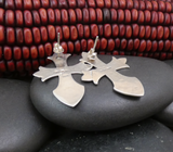 Native American Navajo Sterling Silver Vintage Cross Post Earrings