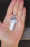 Native American Sterling Silver Navajo Jesus Brooch Pin, By Richard Jim
