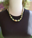 Navajo Green Turquoise Bead Necklace 18.5", Native American Necklace for Women