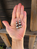 Native American Oxidized Sterling Silver Bead Dangle Earrings