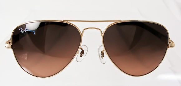 Ray Ban Aviator Carbon Fibre Gold Frame Brown Lens Sunglasses