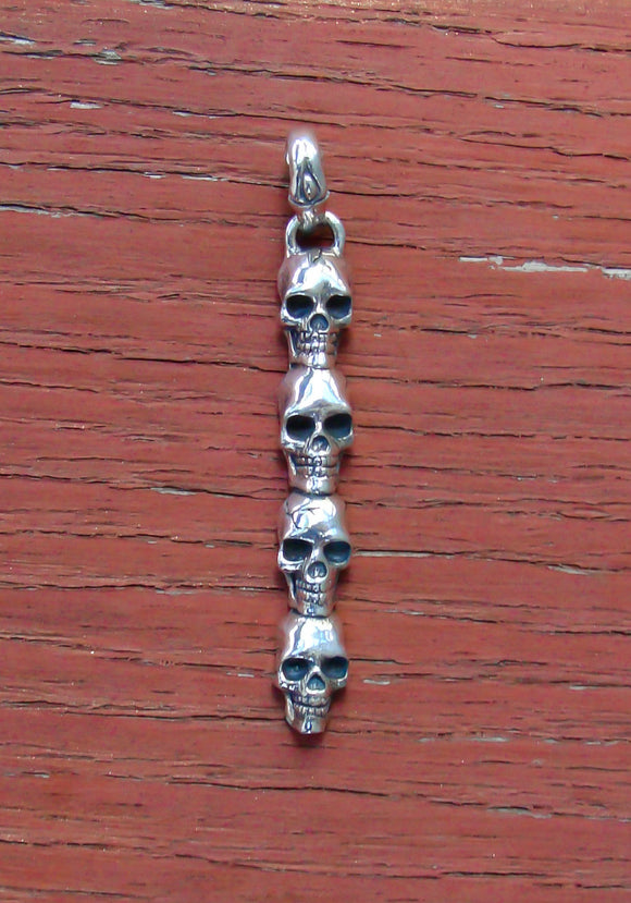 Sterling Silver Skull Pendant 925