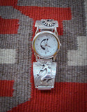 Kokopelli Native American Navajo Sterling Silver Men's Watch