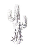 Vintage Navajo Silver Sandcast Saguaro Cactus Pin