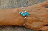 Zuni Silver Turquoise Cuff Bracelet