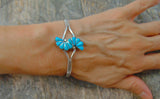 Zuni Silver Turquoise Cuff Bracelet