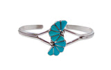 Zuni Silver Turquoise Cuff Bracelet