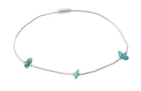 Liquid Silver Turquoise Nugget Bead Bracelet