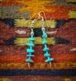 Native American Navajo Turquoise Bead Dangle Earrings