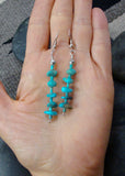 Native American Navajo Turquoise Bead Dangle Earrings