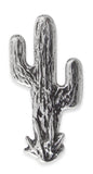 Vintage Navajo Silver Sandcast Saguaro Cactus Pin