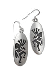 Large Hopi Silver Kokopelli Dangle Earrings