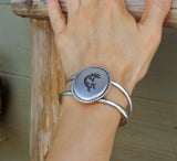 Vintage Navajo Silver Kokopelli Cuff Bracelet