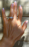 VVS1 Diamond Ring 18 Karat White Gold Princess Cut Diamond Ring Size 4.5