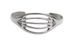 Navajo Wide Silver Baby Infant Cuff Bracelet