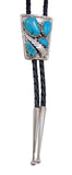 Zuni Turquoise Silver Bolo Tie Native American