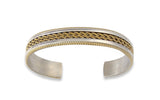 Navajo 12KGF Sterling Silver Gold Rope Bracelet By Tahe