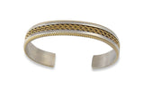 Navajo 12KGF Sterling Silver Gold Rope Bracelet By Tahe