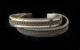Native American Silver 12KGF Rope Bracelet