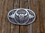 Navajo Silver Steer Skull Pin