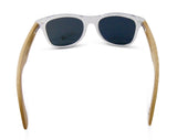 Transparent Bamboo Wood Sunglasses Polarized Grey Lenses