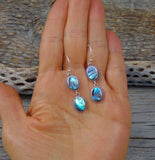 Handmade Abalone Sterling Silver Dangle Earrings