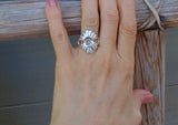 Native American Sterling Silver Sand Cast Ring Size 5.25