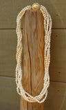 Genuine 5 Strand Freshwater Pearl Necklace Bracelet Set