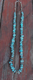 Turquoise Sterling Silver Bead Necklace Navajo Vintage