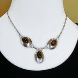 Rare Vintage Navajo Amber Sterling Silver Necklace