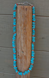 Navajo Turquoise Spiny Oyster Sterling Silver Bead Necklace, Native American Jewelry